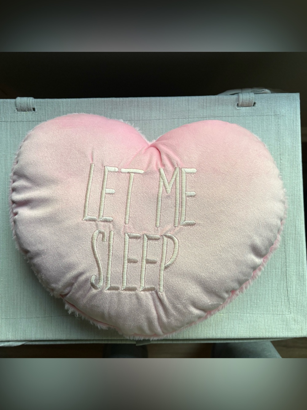 Target Pink Heart "Let Me Sleep" Pillow